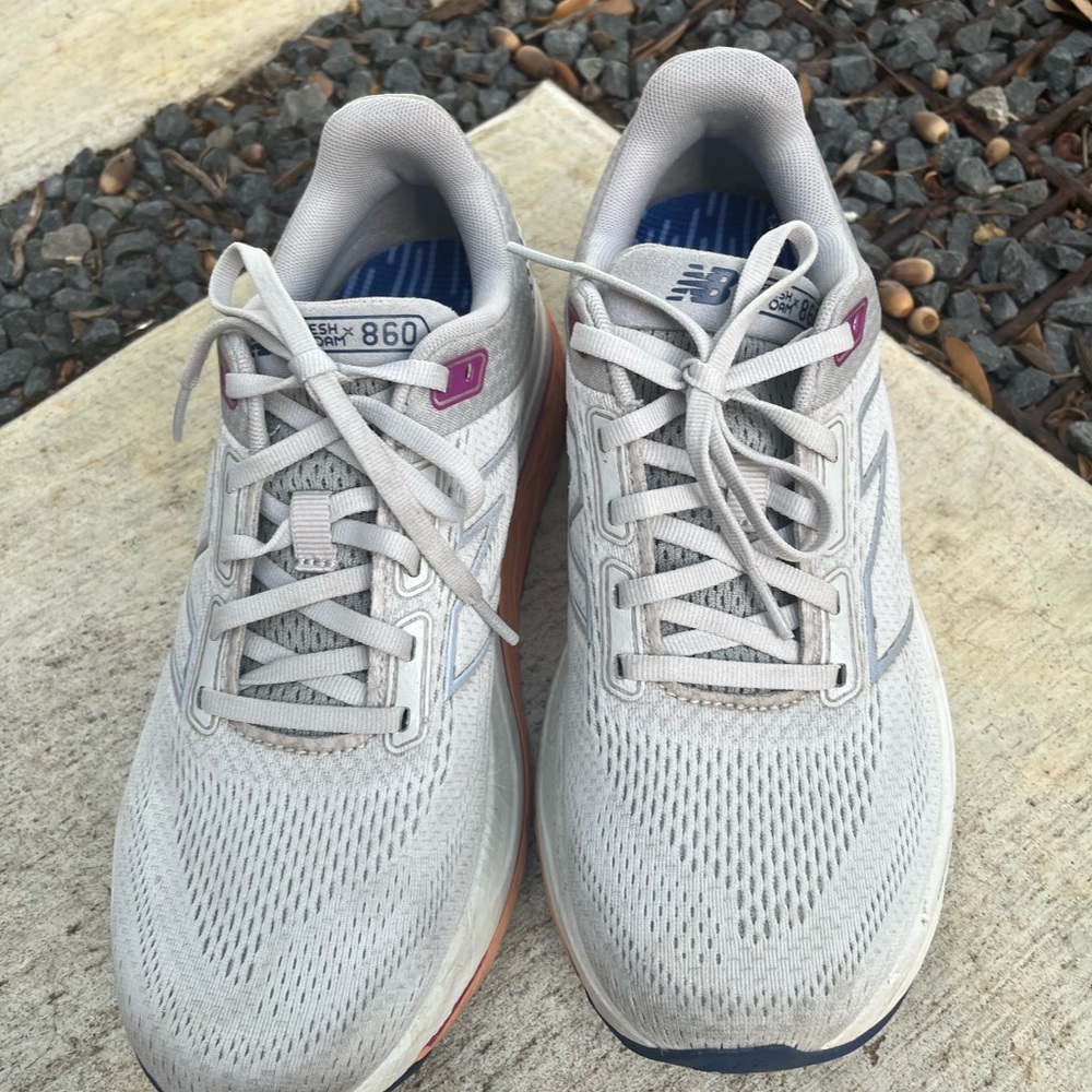 New Balance Women's Light Gray Athletic Shoes
